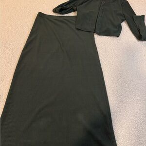 Elegant Dark Green Women's Skirt